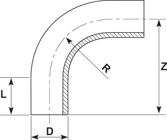 Sweep Bend 90 Degree Advanced Piping Systems